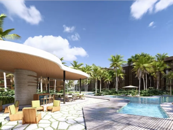 ID Stylish Bedroom Beachfront Apartment in Akkana Samaná with Pools, Beach Club and Coworking Spaces ()