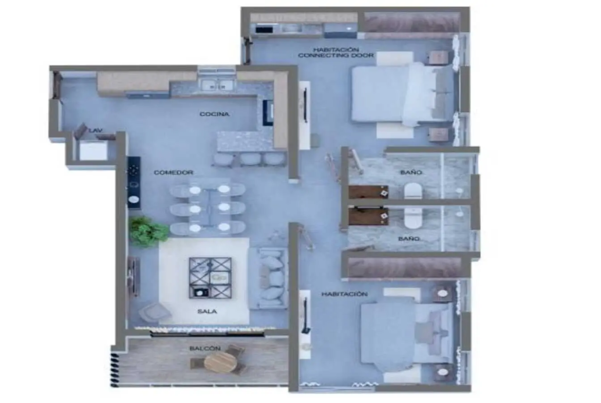 Modern Two-Bedroom Condo for Sale in El Cortesito: Your Dream Home in Bavaro, Punta Cana