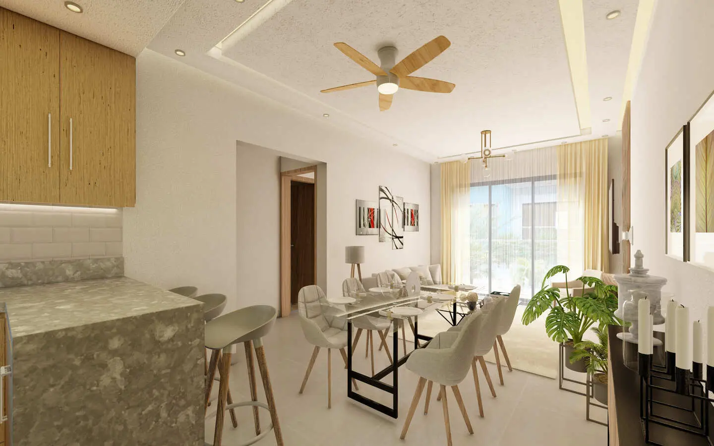 ID-2079, Modern Two-Bedroom Condo for Sale in El Cortesito Your Dream Home in Bavaro, Punta Cana (4) Modern Two-Bedroom Condo for Sale in El Cortesito: Your Dream Home in Bavaro, Punta Cana